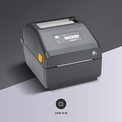 ZEBRA ZD421 Direct Thermal Desktop Printer 203 dpi Print Width 4-inch Wired USB Connectivity for Easy Use ZD4A042-D01M00EZ, No Thermal Ribbon Required