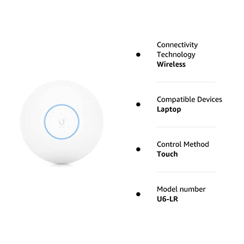 Ubiquiti - UniFi 6,Wireless Long-Range Access Point | US Model | PoE Adapter not Included (U6-LR-US),tri_band