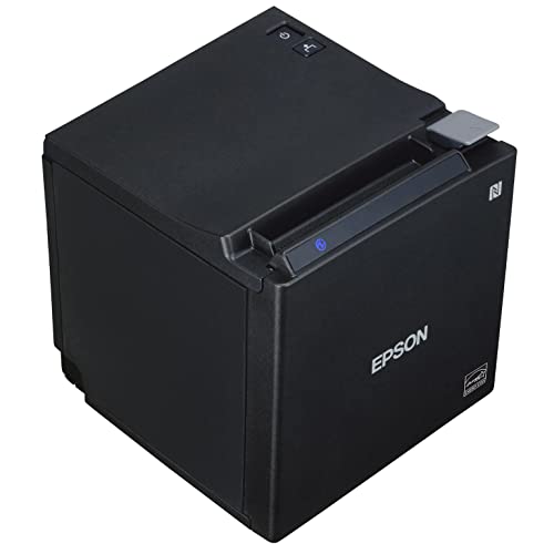Used Epson TM-M30II Thermal Wireless Dongle Required POS Receipt Printer - Bluetooth and Ethernet Connectivity - Thermal line Printing Technology, 250 mm/sec Print Speed, 203 dpi, Auto-Cutter, Monochrome