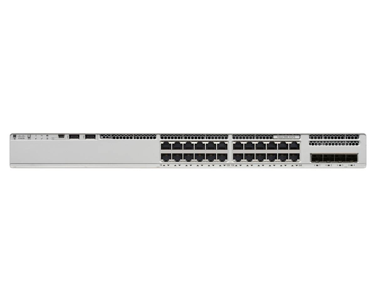 CISCO Catalyst 9200 C9200L-24P-4X-A Layer 3 Switch - 24 X Gigabit Ethernet Network, 4 X 10 Gigabit Ethernet Uplink - Manageable - Twisted Pair, Optical Fiber - Modular - 3 Layer Supported