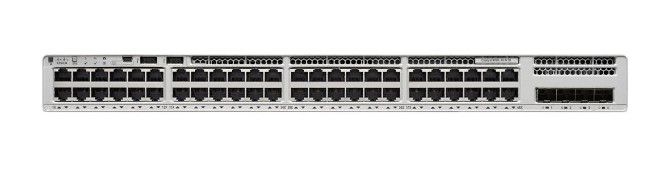 CISCO C9200L-48T-4G-E Catalyst 9200 Layer 3 Switch - 48 X Gigabit Ethernet Network, 4 X Gigabit Ethernet Uplink - Manageable - Twisted Pair, Optical Fiber - Modular - 3 Layer Supported