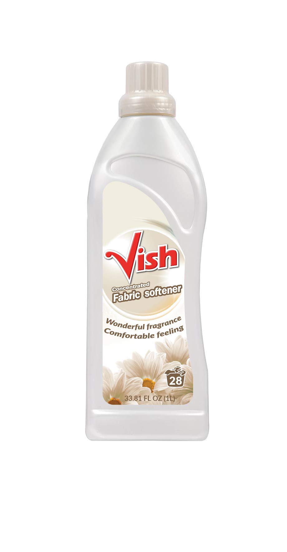 VISH White Concentrated Laundry Softener, Fabric Softener Liquid, unti Wrinkle Guard, Fresh Smell, Fabric Conditioner, Laundry Softener Liquid 33.81 FL Oz - Set of 3
