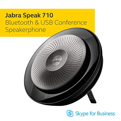Jabra Speak 710 MS Wireless Bluetooth Speakerphone with Link 370 USB Adapter – Portable Conference Speaker for Holding Meetings Anywhere with Immersive Sound - Certified for Microsoft Teams