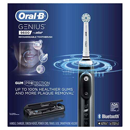 Oral-B Genius 9600 Electric Toothbrush, 3 Brush Heads, Black