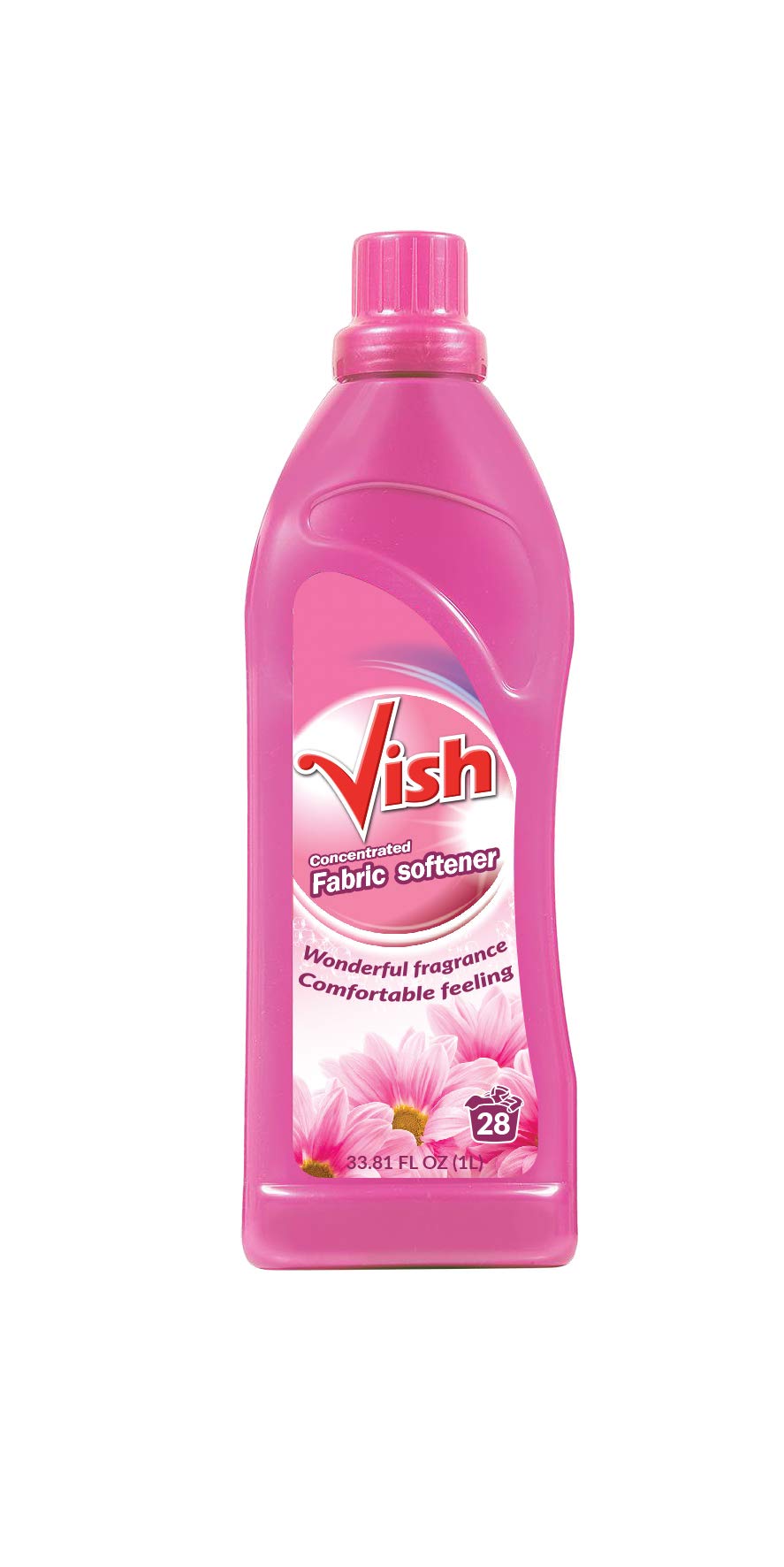 VISH Pink Concentrated Laundry Softener, Fabric Softener Liquid, unti Wrinkle Guard, Fresh Smell, Fabric Conditioner, Laundry Softener Liquid 33.81 FL Oz - Set of 3