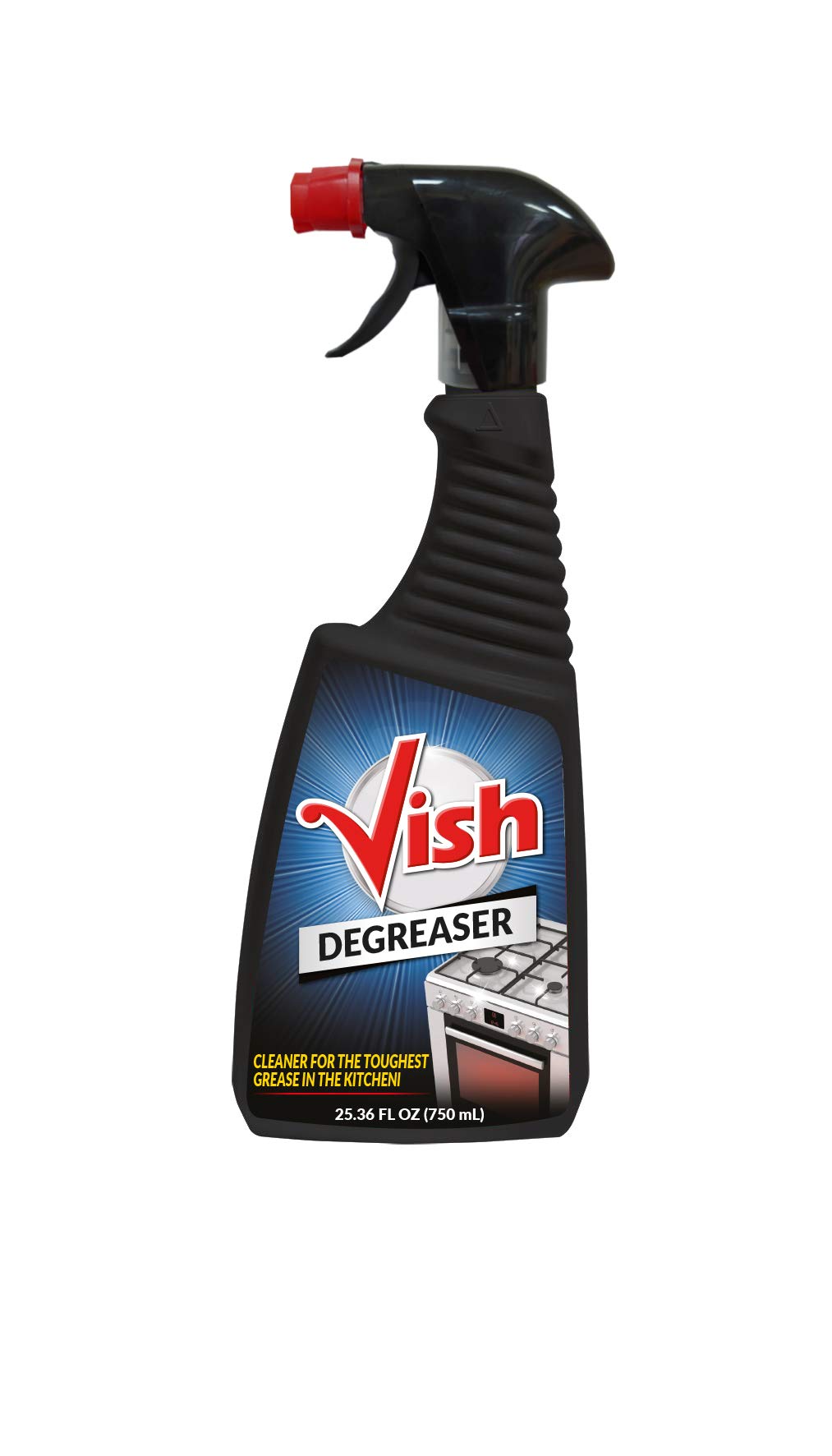 VISH Super Clean Foaming Multi-Surface All Purpose Cleaner Degreaser Spray,Kitchen Degreaser,Removes Kitchen Grease, Grime and Baked-on Food, 25.33Fl Oz ( set of 2)