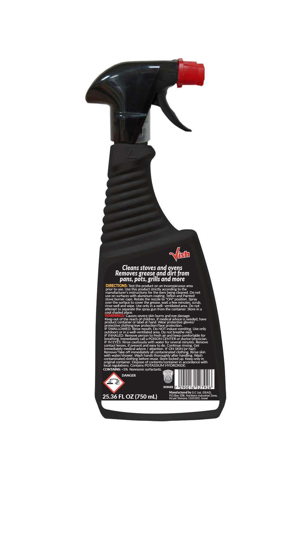 VISH Super Clean Foaming Multi-Surface All Purpose Cleaner Degreaser Spray,Kitchen Degreaser,Removes Kitchen Grease, Grime and Baked-on Food, 25.33Fl Oz ( set of 2)