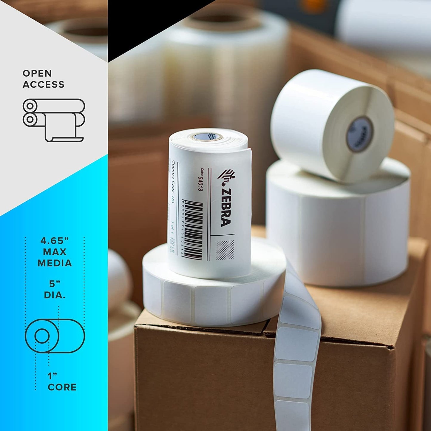 ZEBRA ZD621 Thermal Transfer Desktop Printer 300 dpi Print Width 4 inch USB Serial Ethernet Connectivity ZD6A043-301F00EZ, Requires Thermal Ribbon for Use