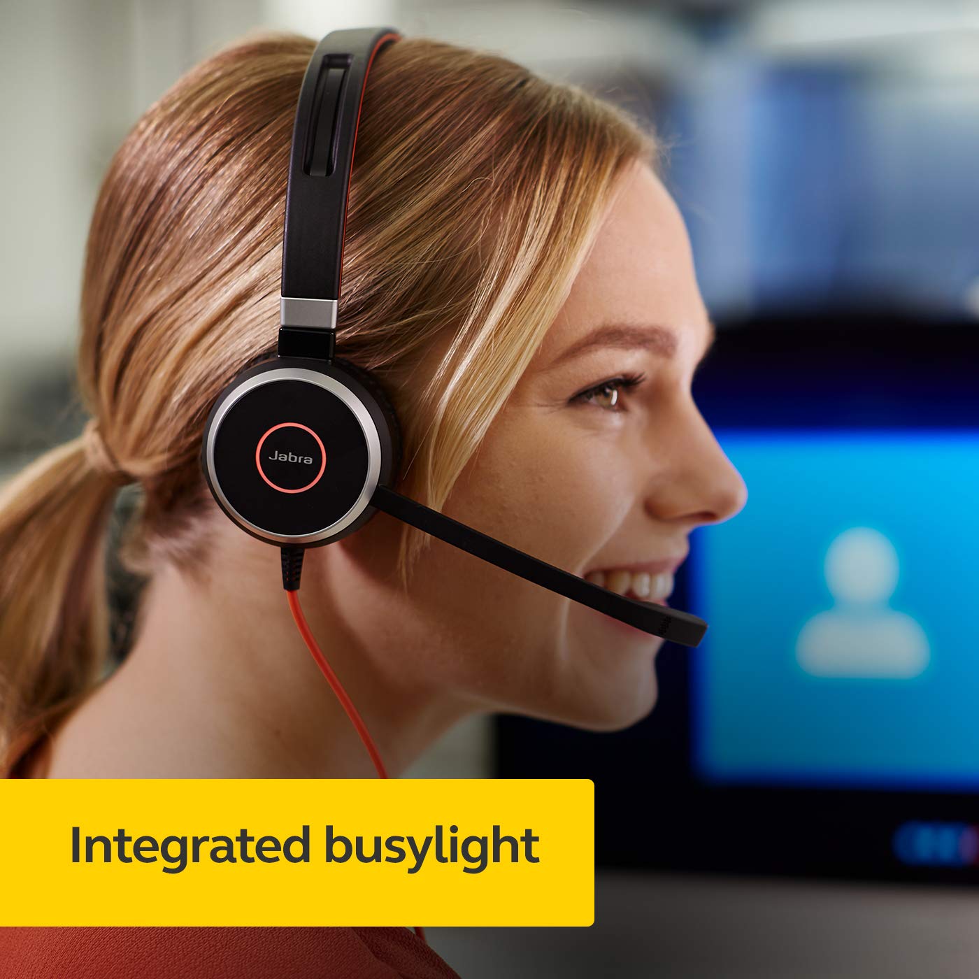Jabra Evolve 40 Professional Wired Headset, Stereo, MS-Optimized – Telephone Headset for Greater Productivity, Superior Sound for Calls and Music, 3.5mm Jack/USB Connection