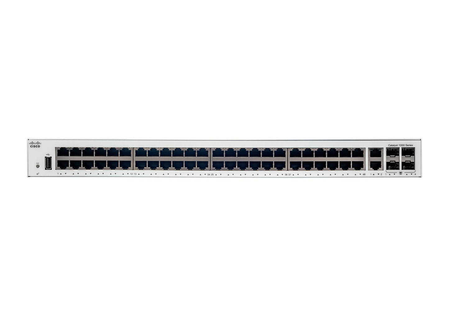 Cisco Catalyst 1000-48T-4G-L Network Switch, 48 Gigabit Ethernet Ports, 4 1G SFP Uplink Ports, Enhanced Limited (C1000-48T-4G-L)