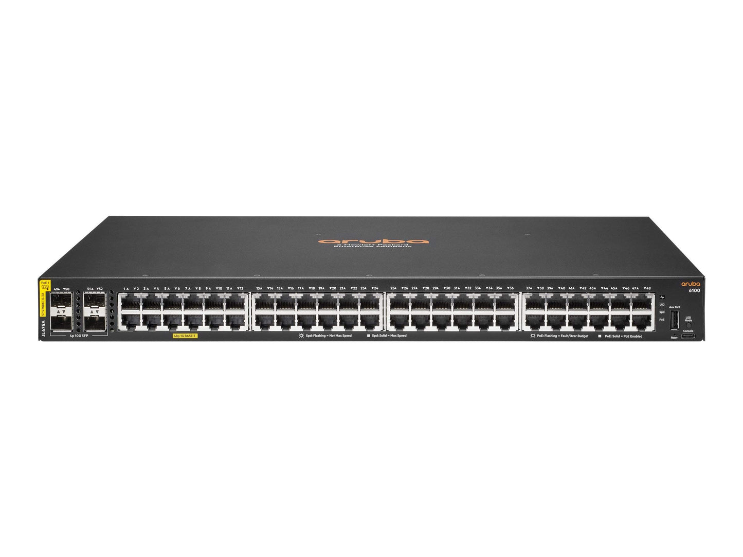 Aruba 6100 48G Class4 PoE 4SFP+ 370W Switch - JL675A#ABA