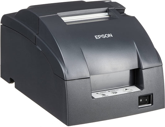 Epson TM-U220B Dot Matrix Compact POS Impact Receipt and Kitchen Label Printer - DK Port and Ethernet Connectivity - Print Speeds up to 6.0 lps, 4 Lines Per Second, Auto-Cutter, REFURBISHED