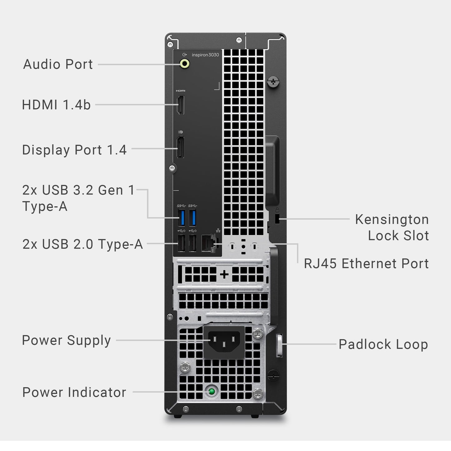 Dell Inspiron 3030 Small Desktop - Intel Core i5-14400 CPU, 16GB DDR5 RAM, 1TB SSD, Intel UHD 730 Graphics, Windows 11 Home, Blue