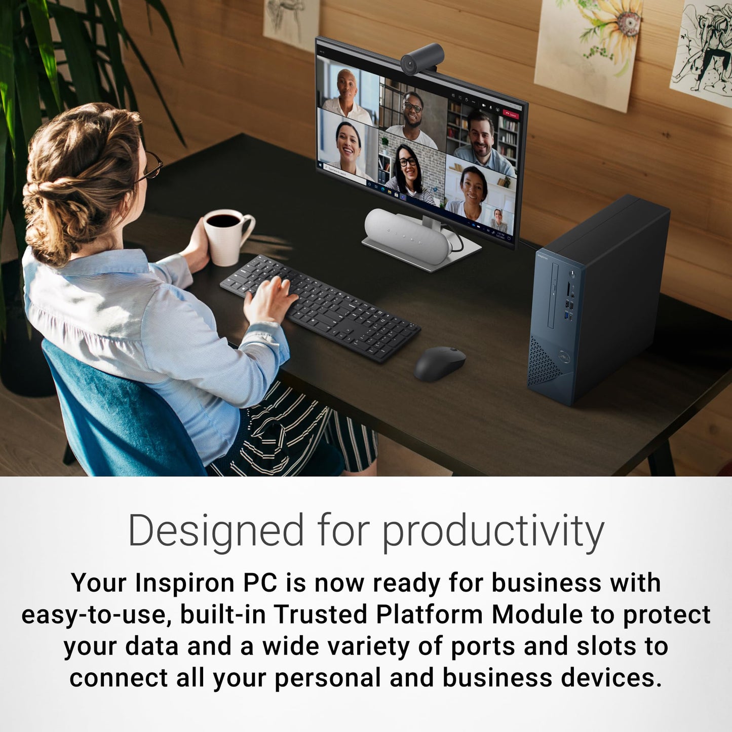 Dell Inspiron 3030 Small Desktop - Intel Core i5-14400 CPU, 16GB DDR5 RAM, 1TB SSD, Intel UHD 730 Graphics, Windows 11 Home, Blue