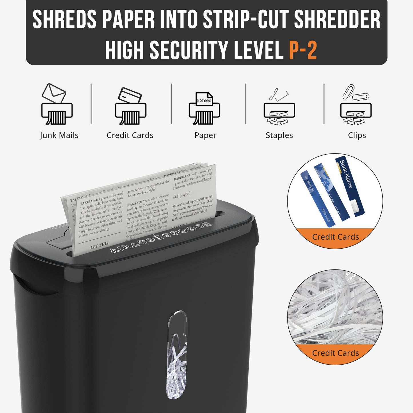 10 Stri 3.17-gallon Paper Basket, CD And Credit Card Shredder, Durable And Fast Anti Paper Jam System, ETL Certified Home Office Shredder