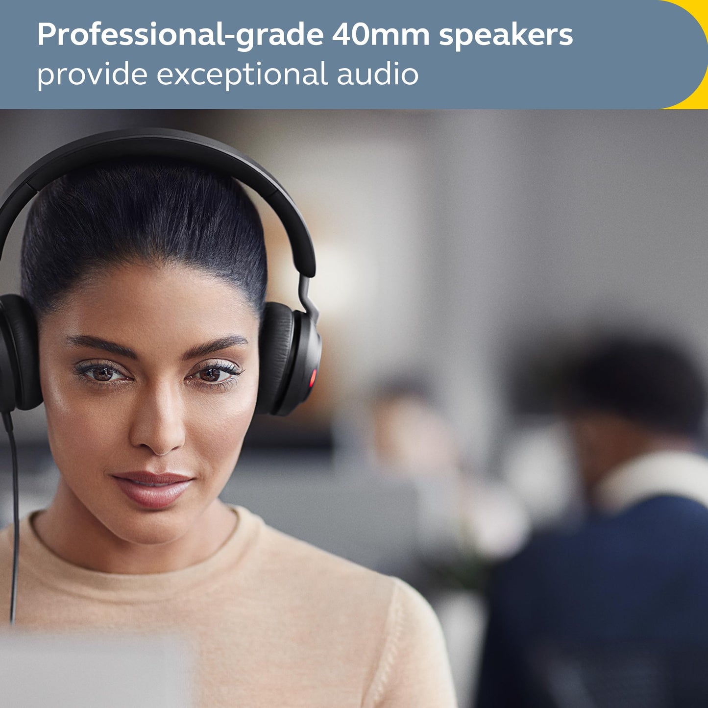 Jabra Evolve2 40 SE Wired Stereo Noise-Cancelling Headset - Features 3-Microphone Call Technology and USB-C Cable - MS Teams Certified, Works with All Other Platforms - Black
