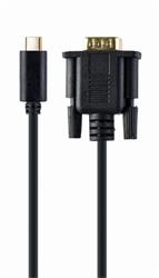 Gembird kábel USB-C (M) na VGA (M), 2 m, blister, čierny