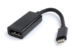 Gembird adaptér USB-C (M) na DisplayPort (F), 0.15m kábel, čierny