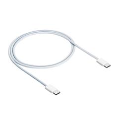 Akyga Kabel USB-C / USB-C 2.0 60W, bílá 1m