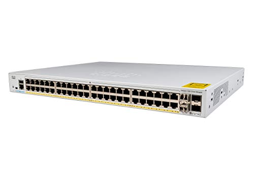 Cisco Catalyst 1000-48T-4X-L Network Switch, 48 Gigabit Ethernet (GbE) Ports, 4 10G SFP+ Uplink Ports, Enhanced Limited (C1000-48T-4X-L)