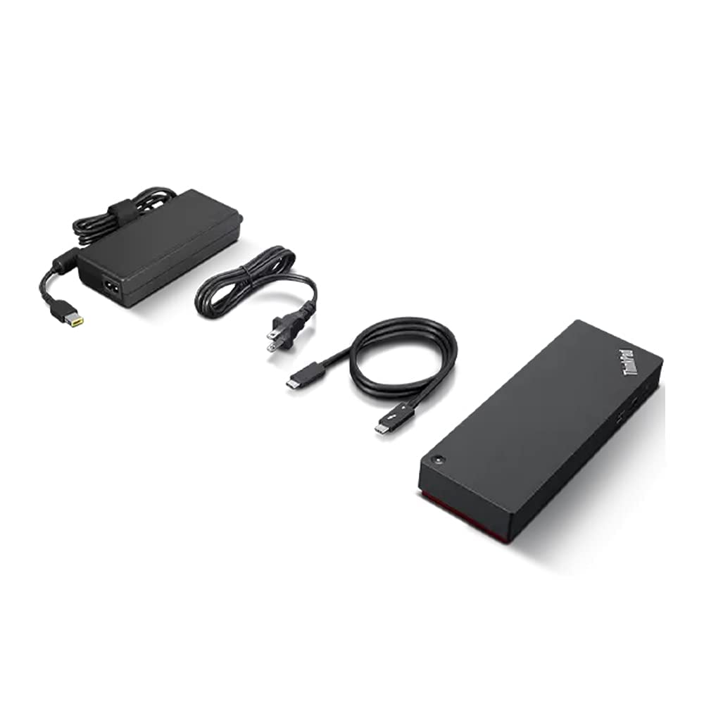 Lenovo 40B00135US ThinkPad Universal 4 Dock, 4 Displays, Dynamic Power Charging up to 100W, Black