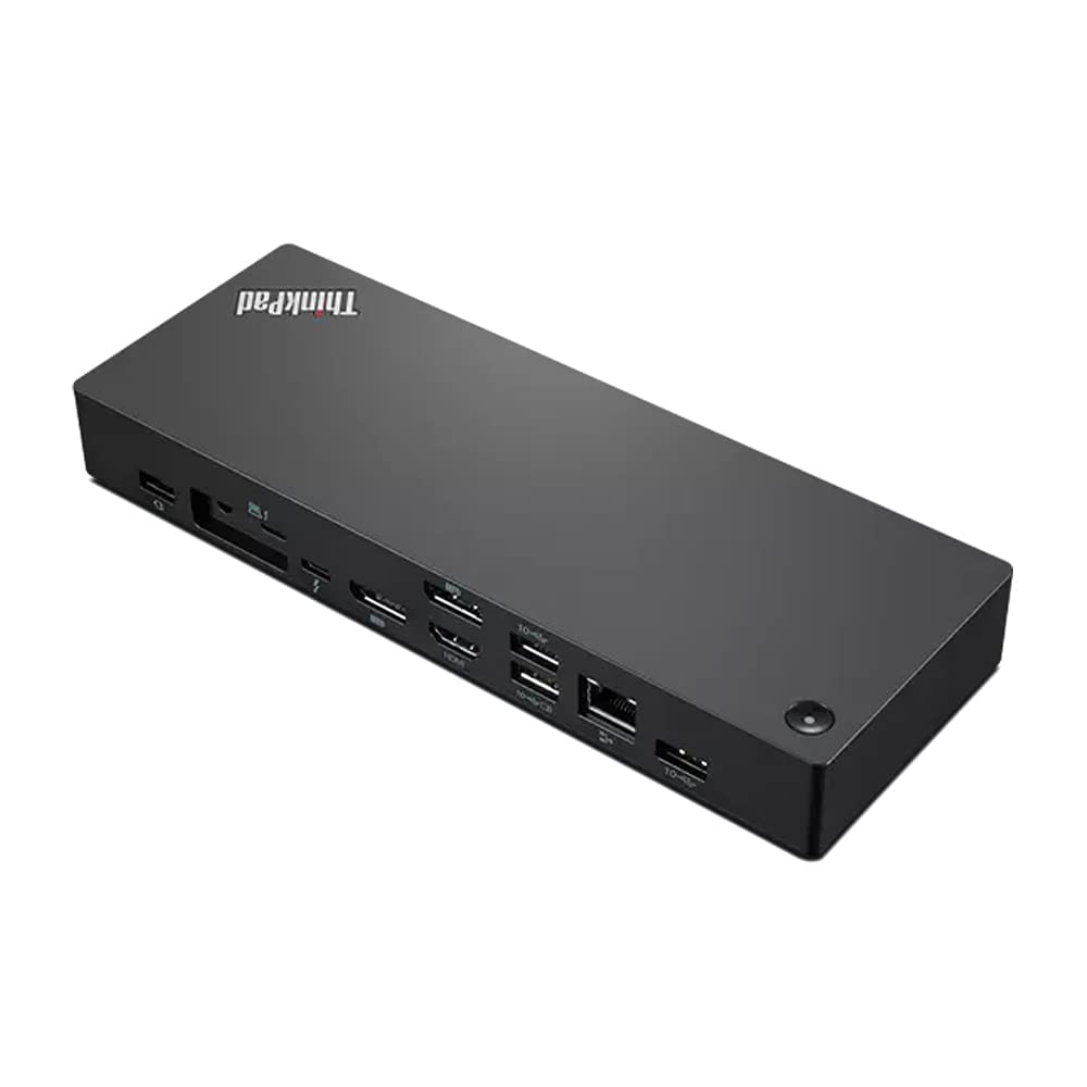 Lenovo 40B00135US ThinkPad Universal 4 Dock, 4 Displays, Dynamic Power Charging up to 100W, Black