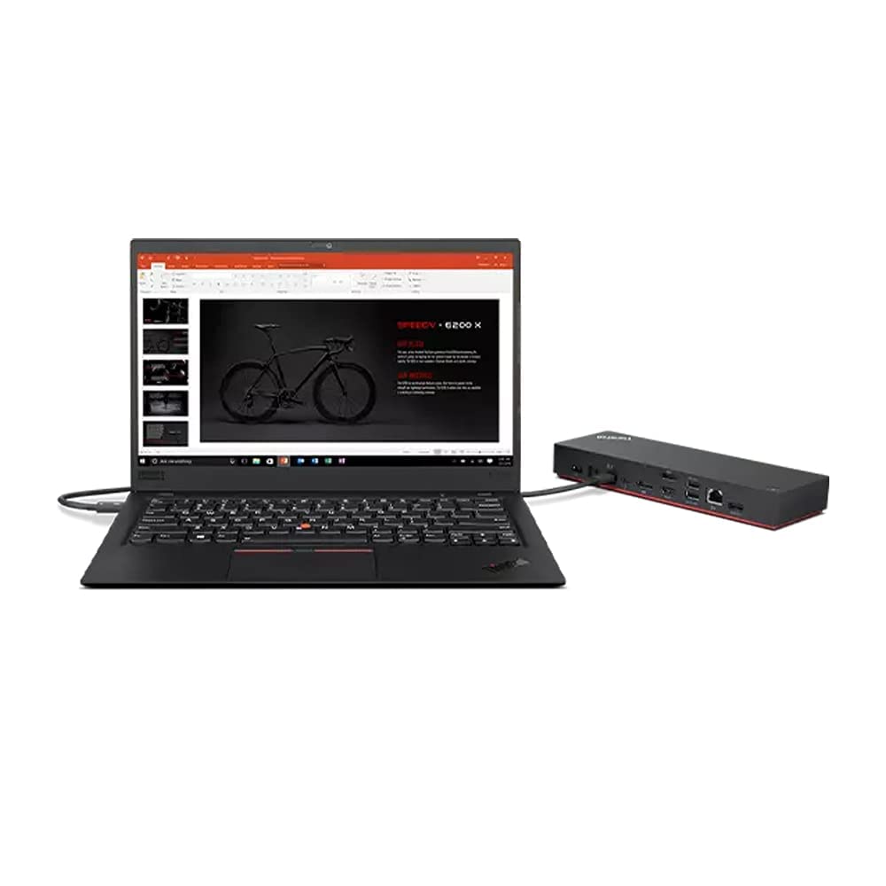Lenovo 40B00135US ThinkPad Universal 4 Dock, 4 Displays, Dynamic Power Charging up to 100W, Black