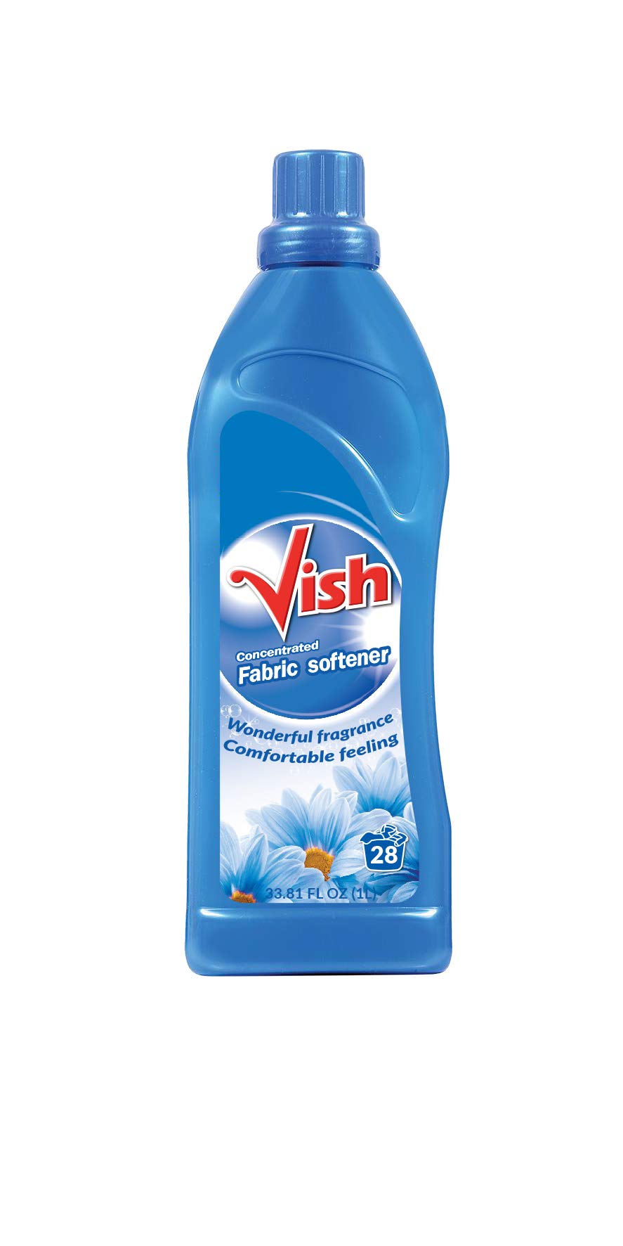 VISH Blue Concentrated Laundry Softener, Fabric Softener Liquid, unti Wrinkle Guard, Fresh Smell, Fabric Conditioner, Laundry Softener Liquid 33.81 FL Oz - Set of 3