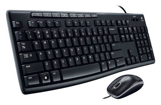 Logitech Wired Media Combo Mk200, USB 2.0, Black