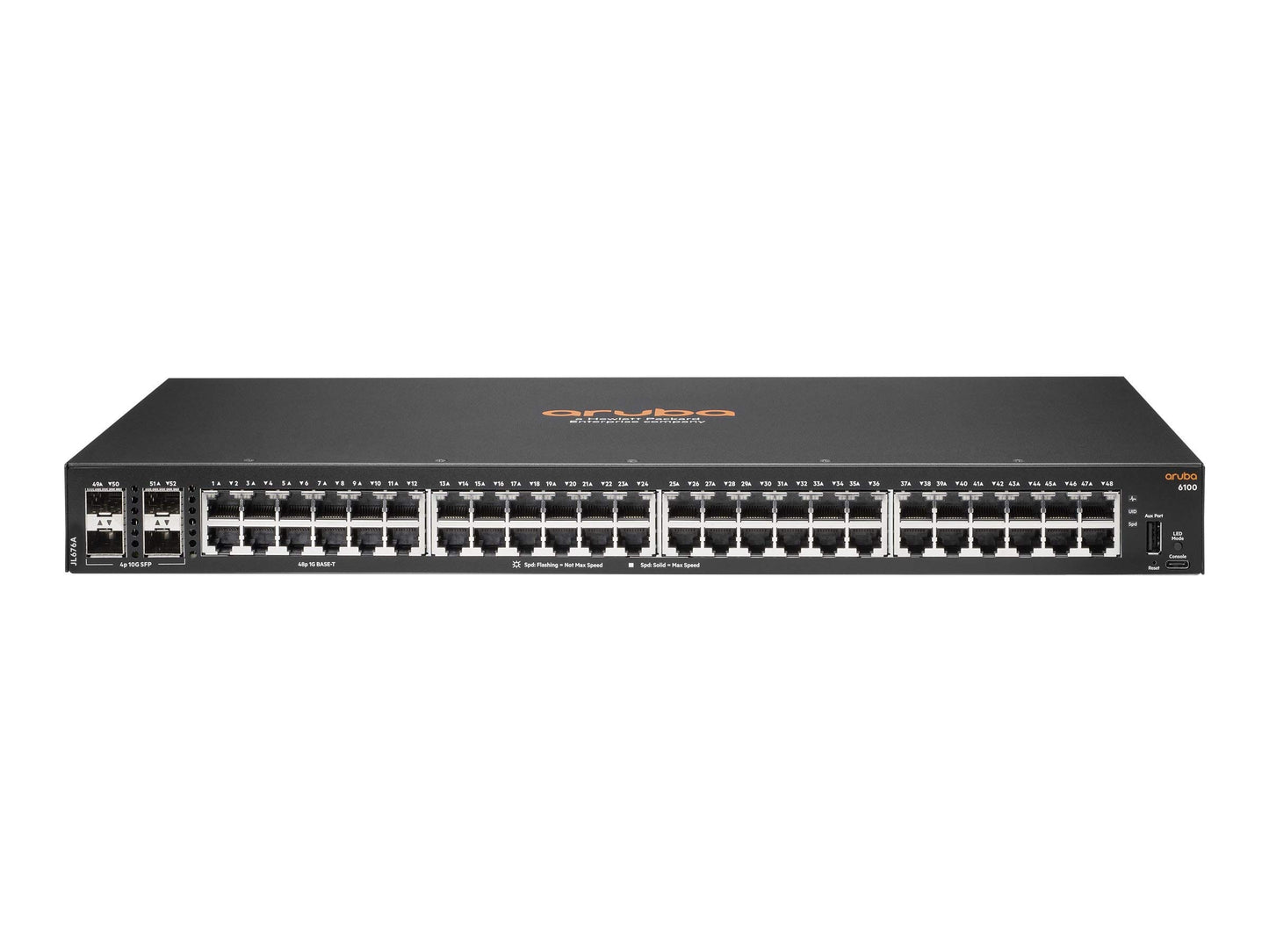 Aruba a Hewlett Packard Enterprise 6100 48G 4SFP+ Switch - JL676A#ABA US Localization/Cord