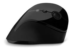 CONNECT IT FOR HEALTH Gloss ergonomická vertikální myš, (+ 1x AA baterie zdarma), bezdrátová, ČERNÁ
