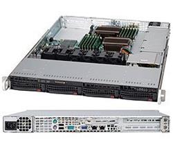 Supermicro server chassis CSE-815TQC-605WB 1U 4-Port 12Gbps Backplane Support 4x3.5, 4 x 3.5" hot-swap SAS/SATA, 2 full-