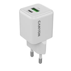CANYON charger CU20AC GaN 20W 1xPD 1xQC EU White
