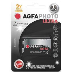 AgfaPhoto Ultra alkalická batéria 9V, blister 1ks