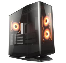 COUGAR PC skříň FV270 Black Mid tower tempered curved glass perimeter quick detachable air filters up to 9 fans