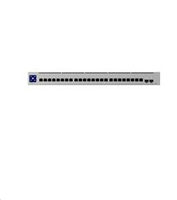 Ubiquiti Professional-grade, 24-port Layer 3 Etherlighting™ switch with (16) 2.5 GbE, (32) 10 GbE, and (4) 25G SFP28 por