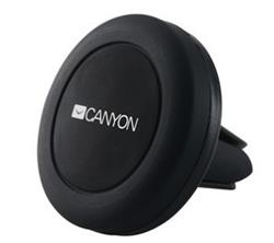 CANYON držák na telefon do auta, magnetický, instalace do ventilace, 2 plíšky v balení, černá